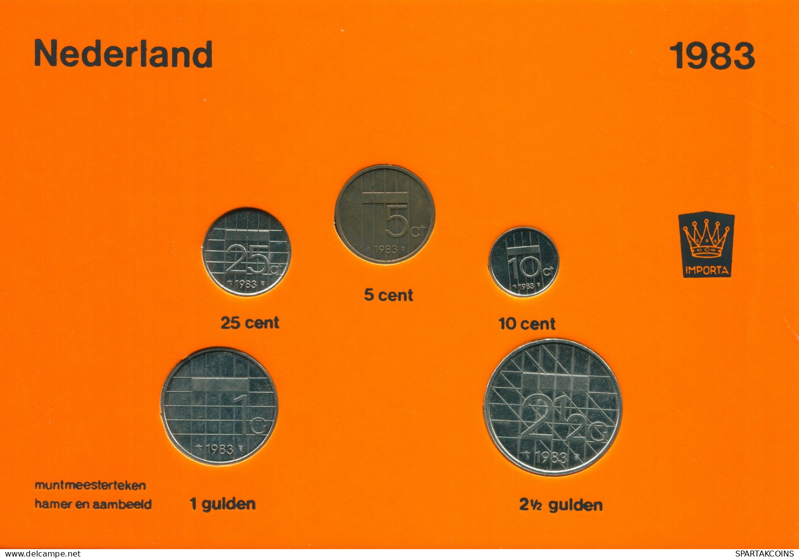NIEDERLANDE NETHERLANDS 1983 MINT SET 5 Münze #SET1020.7.D - Mint Sets & Proof Sets