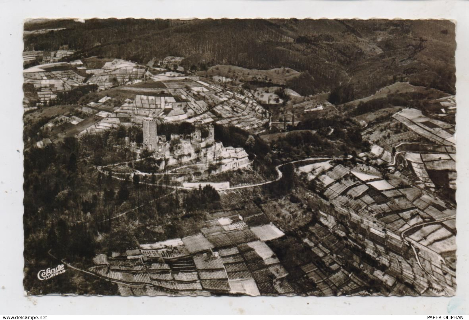 6148 HEPPENHEIM, Starkenburg, Luftaufnahme, 1956 - Heppenheim