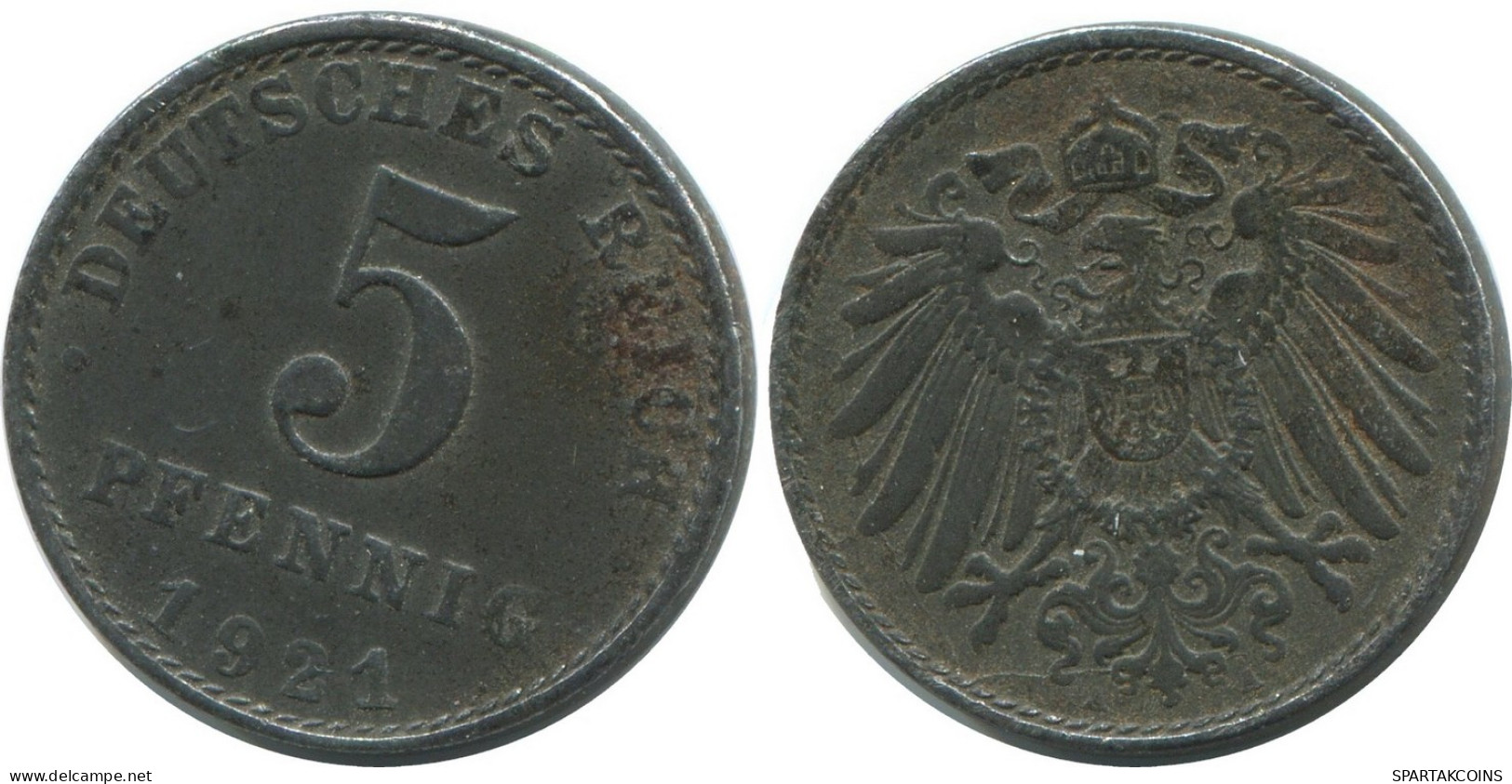 5 PFENNIG 1921 A ALLEMAGNE Pièce GERMANY #AD546.9.F - 5 Rentenpfennig & 5 Reichspfennig