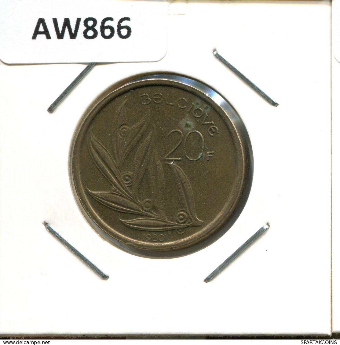 20 FRANCS 1980 Französisch Text BELGIEN BELGIUM Münze #AW866.D - 20 Frank