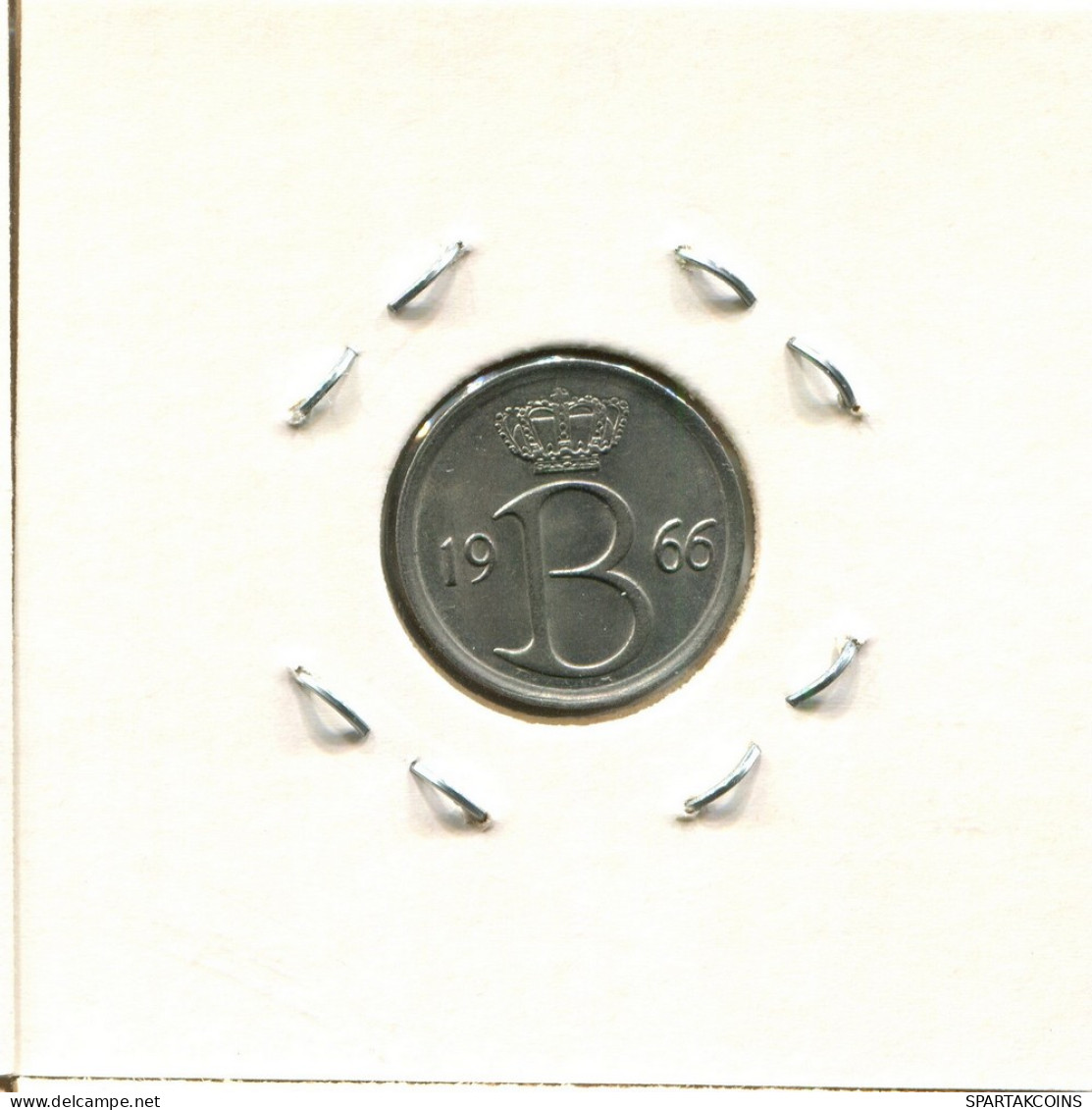 25 CENTIMES 1966 DUTCH Text BELGIEN BELGIUM Münze #BA325.D - 25 Centimes