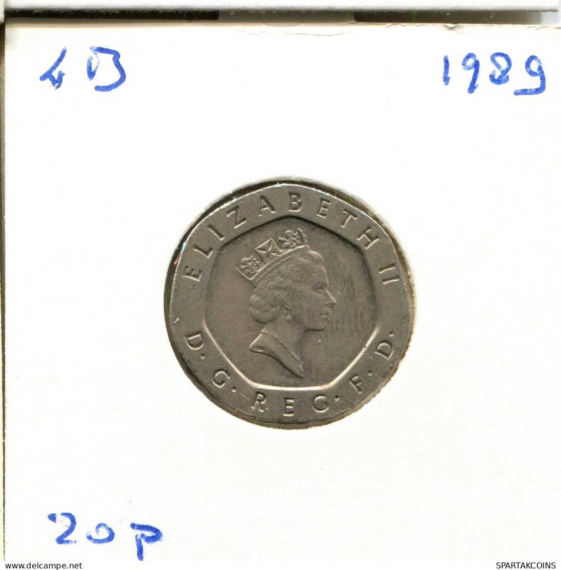 20 PENCE 1989 UK GBAN BRETAÑA GREAT BRITAIN Moneda #AU839.E - 20 Pence