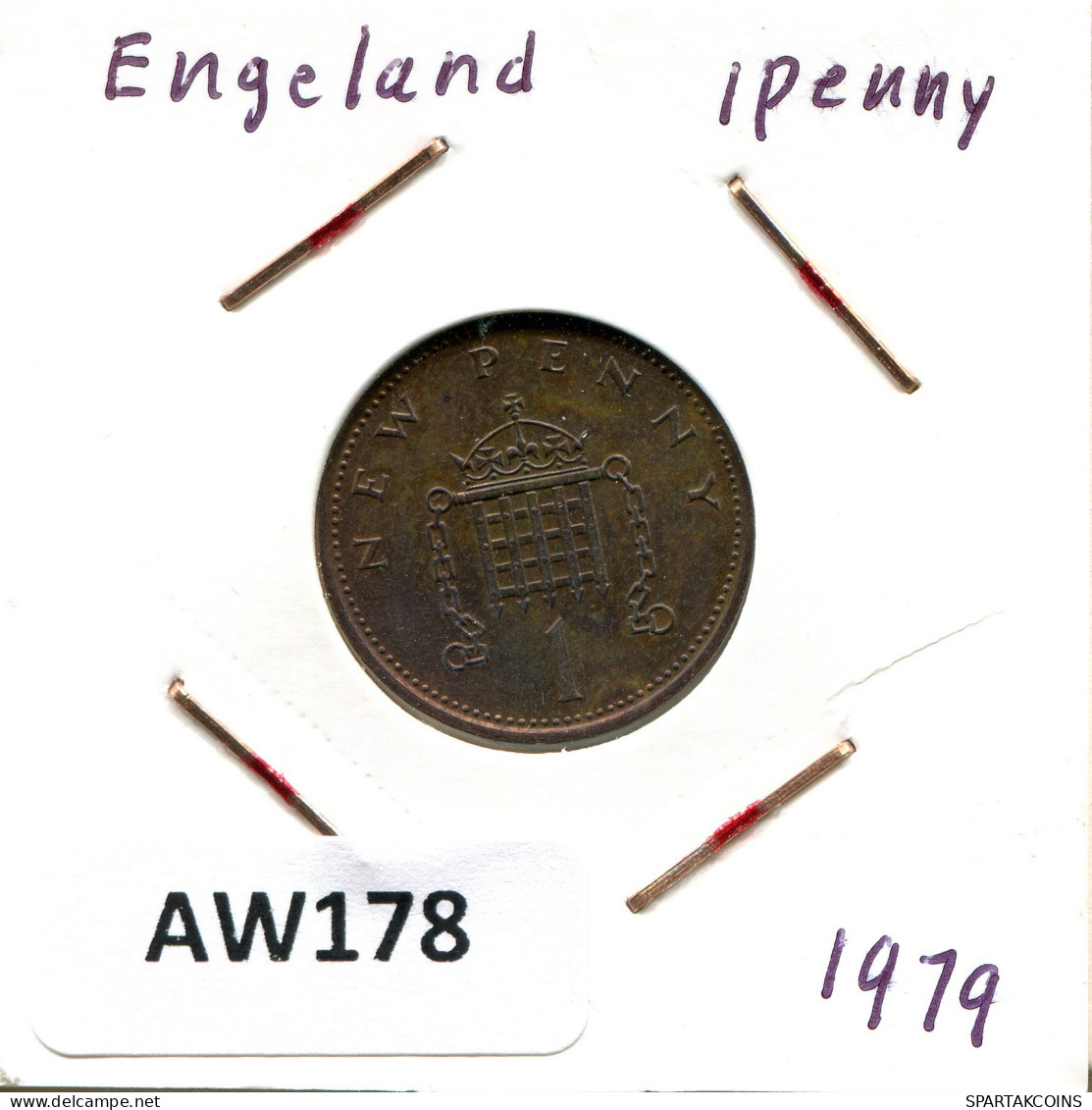 NEW PENNY 1979 UK GBAN BRETAÑA GREAT BRITAIN Moneda #AW178.E - 1 Penny & 1 New Penny
