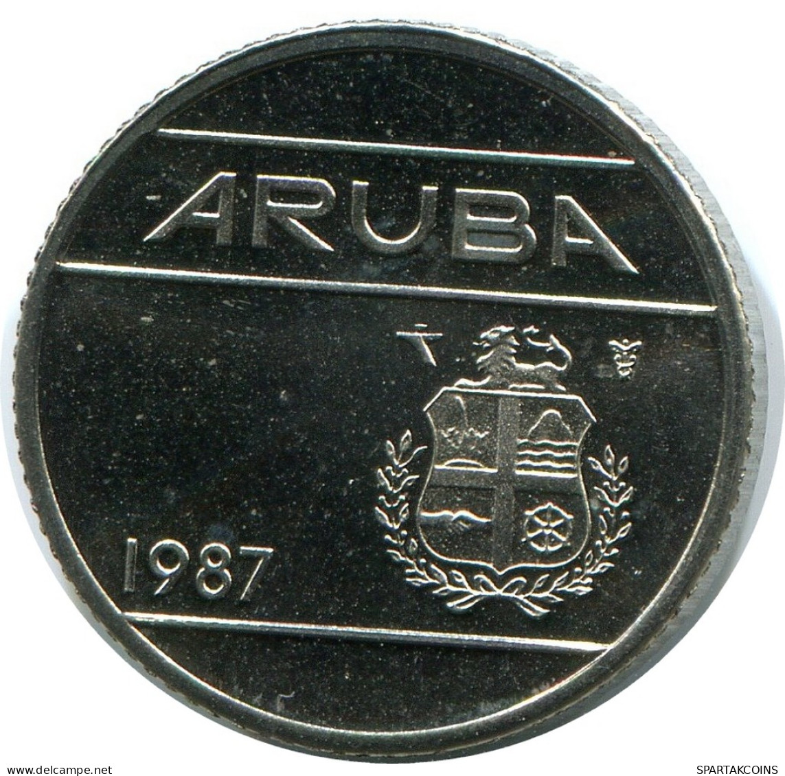 10 CENTS 1987 ARUBA Pièce (From BU Mint Set) #AH074.F - Aruba