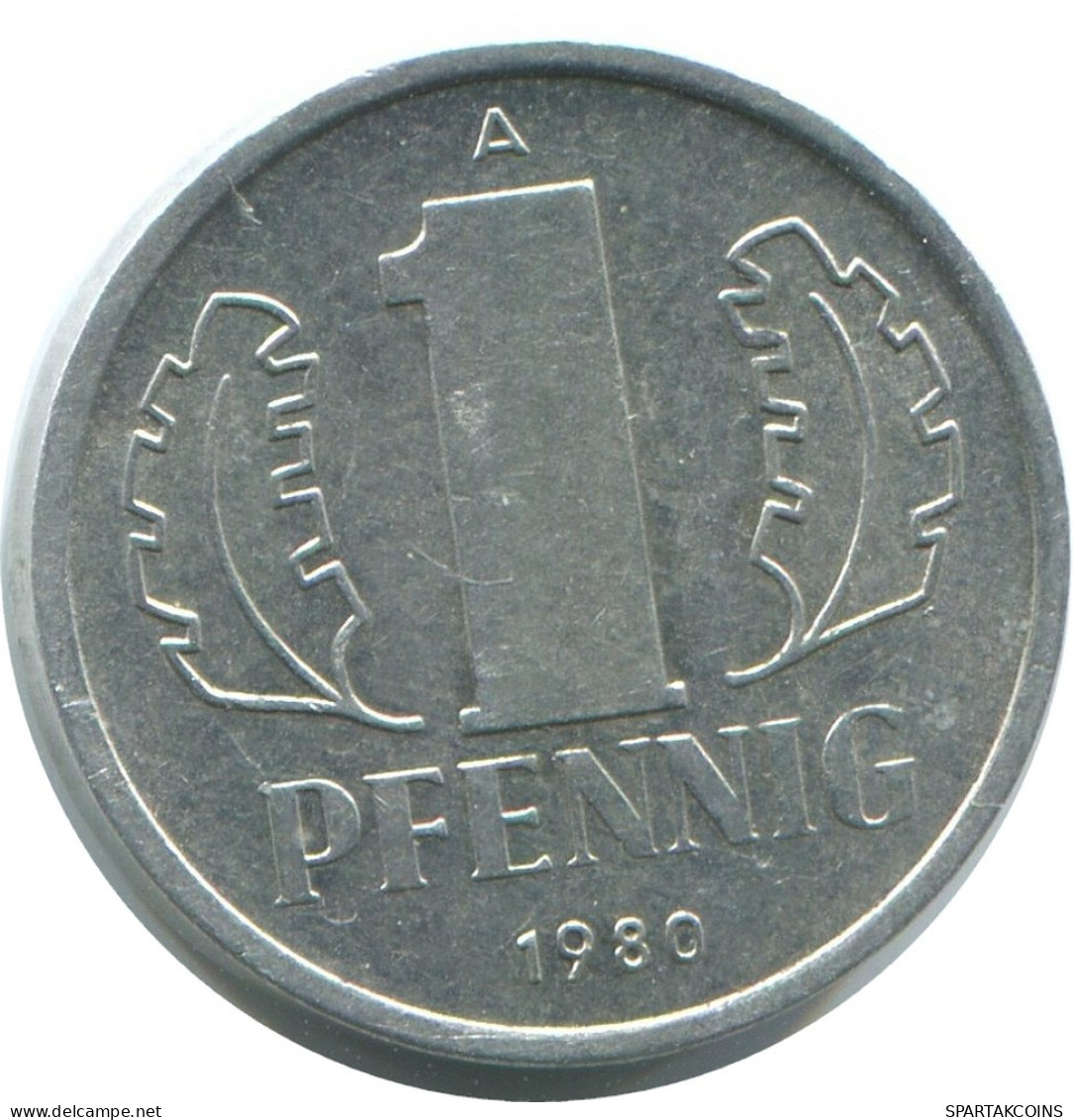 1 PFENNIG 1980 A DDR EAST ALEMANIA Moneda GERMANY #AE059.E - 1 Pfennig