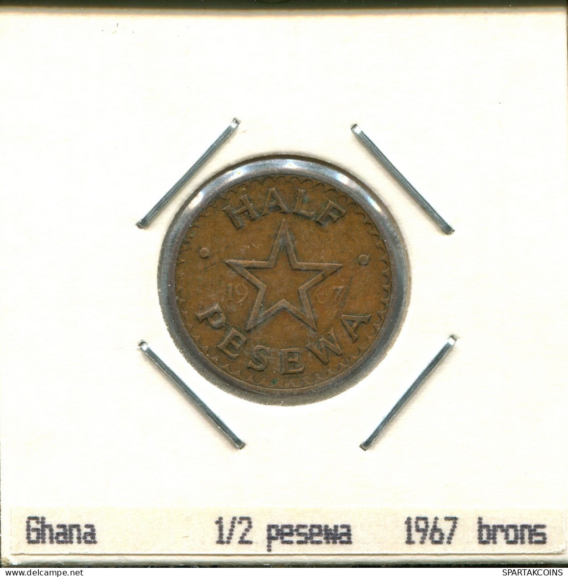 1/2 PESEWA 1967 GHANA Pièce #AS375.F - Ghana