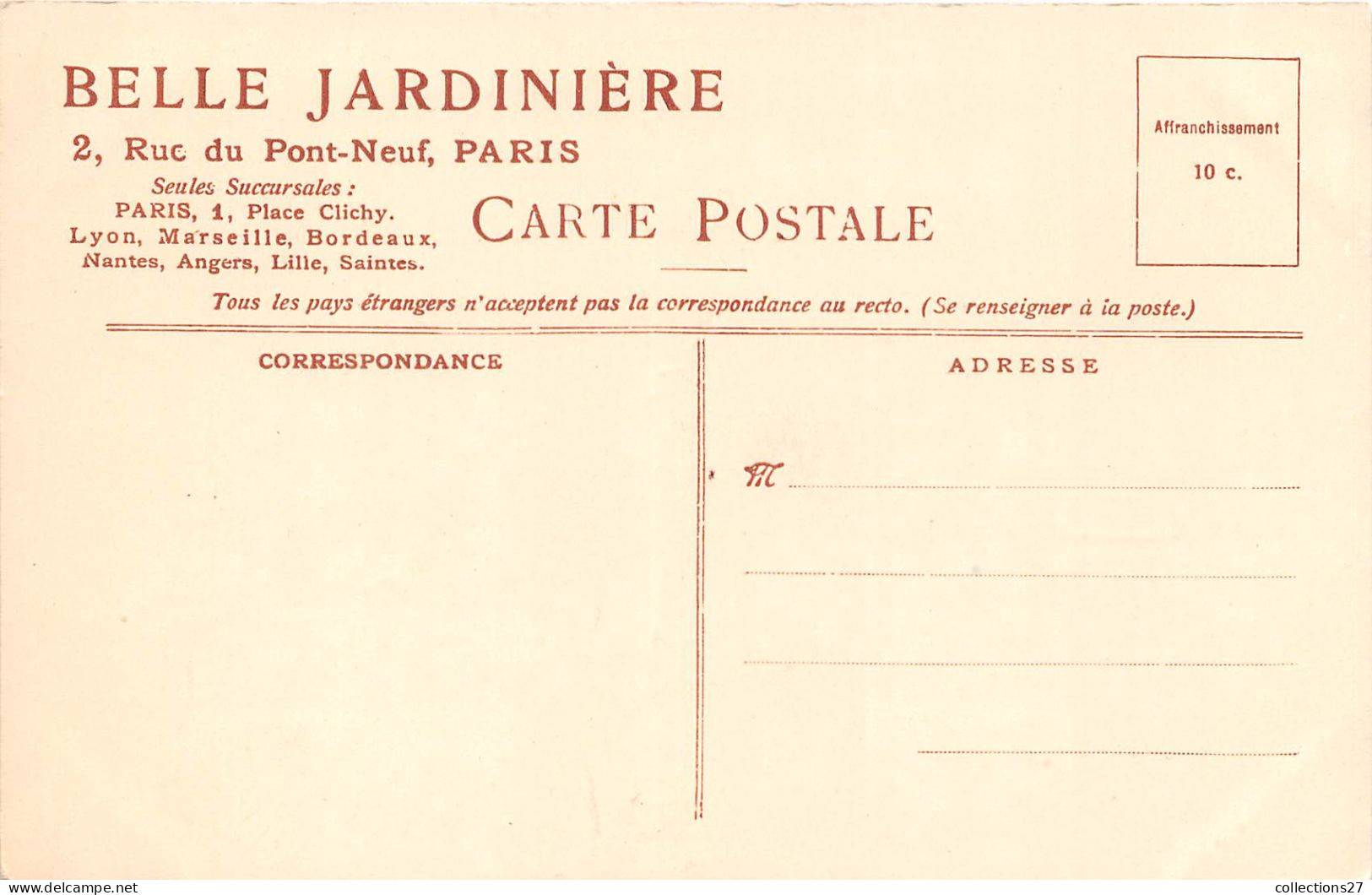 LA BELLE JARDINIERE- LES CARTES POSTALES AQUARELLES - 3eme SERIE - LES ELEGANTS - Werbepostkarten