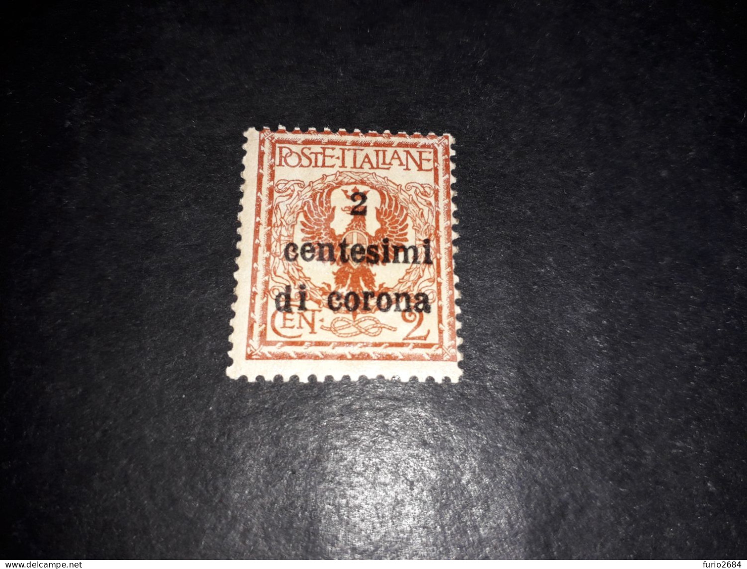 05AL35 UFFICI POSTALI ALL'ESTERO EMISSIONI GENERALI 1919 2 CENT. SU 2 "X" - Algemene Uitgaven