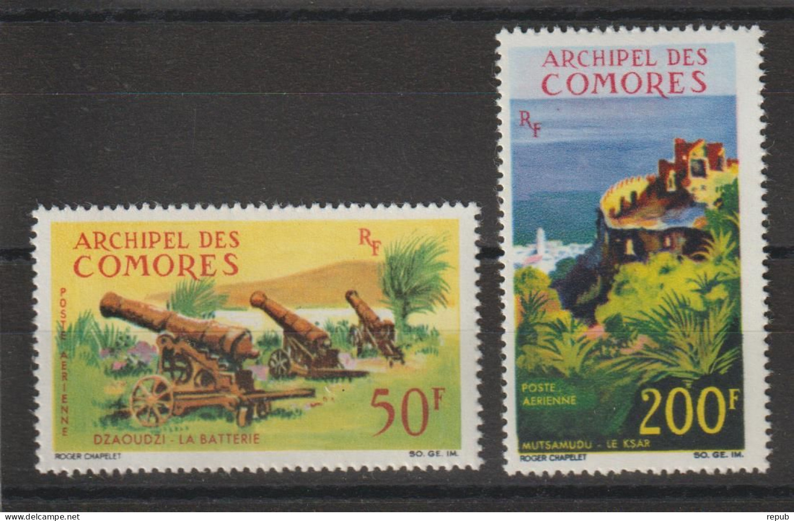 Comores 1967 Sites PA 18-19, 2 Val ** MNH - Luftpost