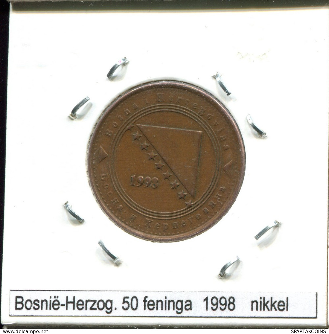 50 FENNINGA 1998 BOSNIA AND HERZEGOVINA Münze #AS585.D - Bosnia Y Herzegovina