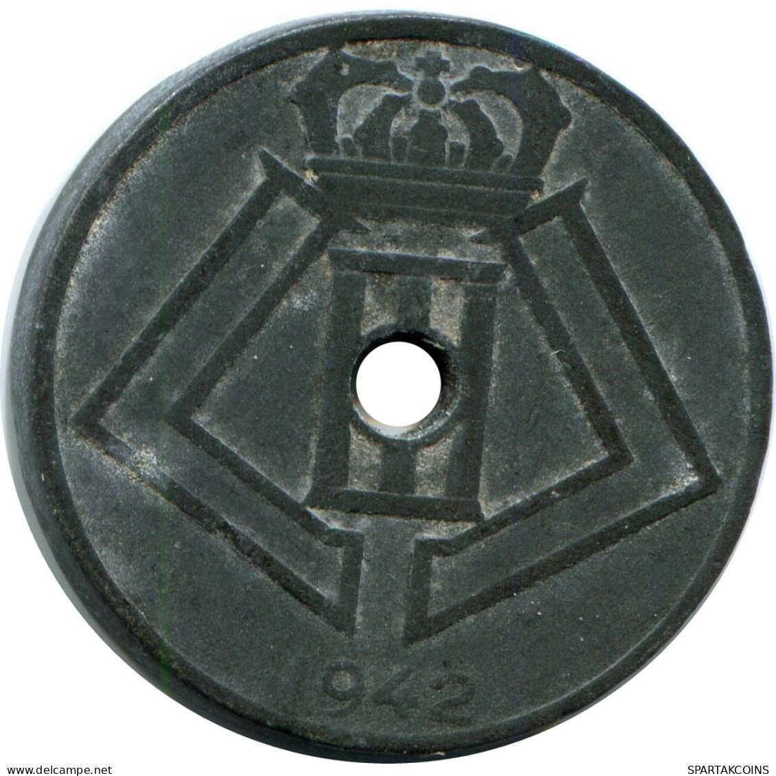 25 CENTIMES 1942 BELGIQUE-BELGIE BÉLGICA BELGIUM Moneda #AW980.E - 25 Centimos