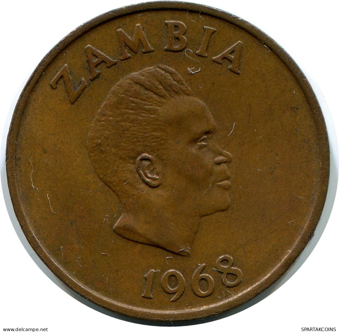 2 NGWEE 1968 SAMBIA ZAMBIA Münze #AP965.D - Sambia