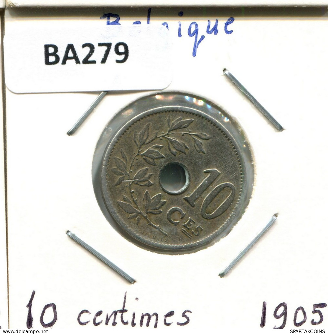 10 CENTIMES 1905 FRENCH Text BÉLGICA BELGIUM Moneda #BA279.E - 10 Cent