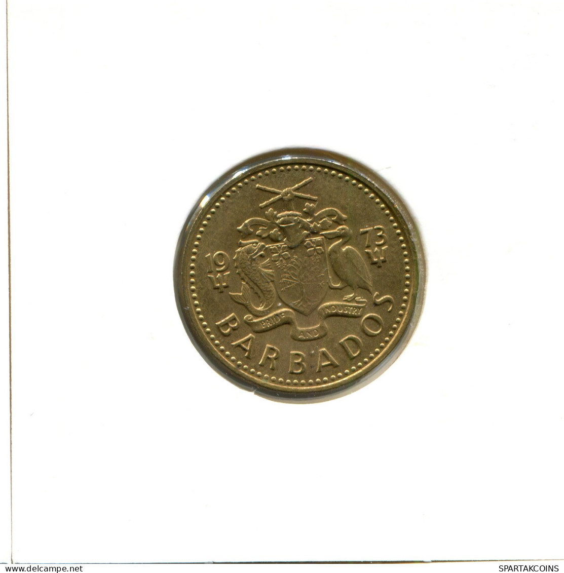 5 CENTS 1973 BARBADOS Moneda #AX346.E - Barbados