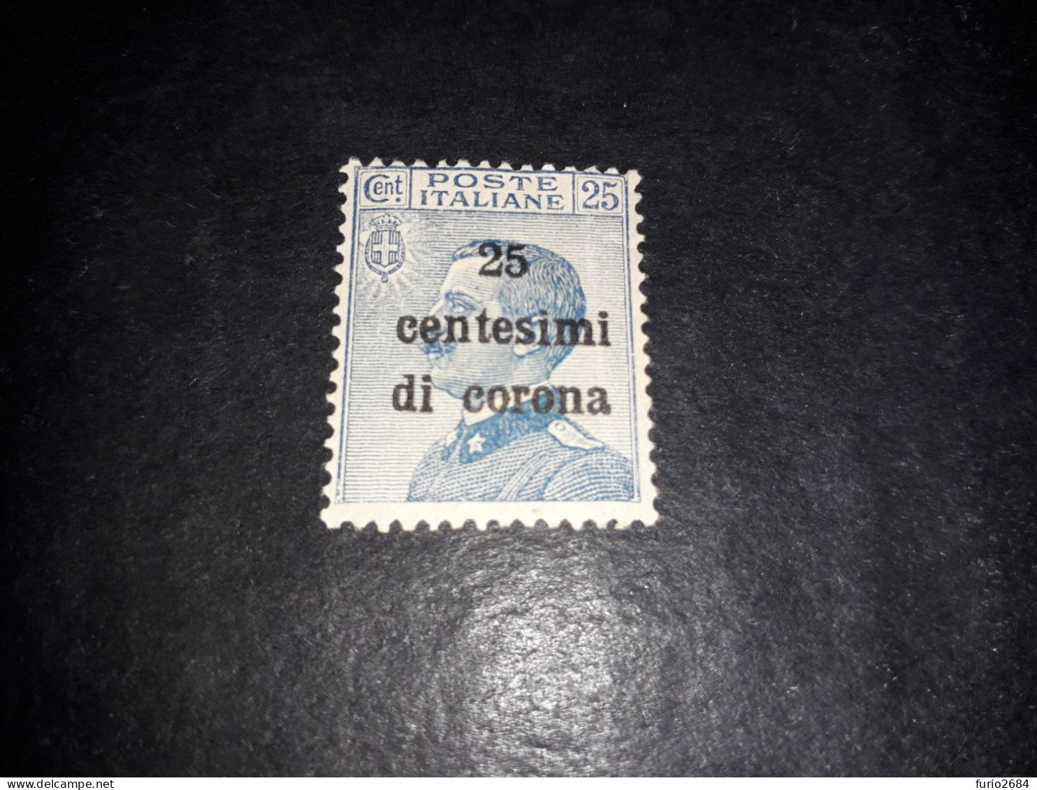 05AL35 UFFICI POSTALI ALL'ESTERO EMISSIONI GENERALI 1919 25 CENT. SU 25 "X" - Algemene Uitgaven