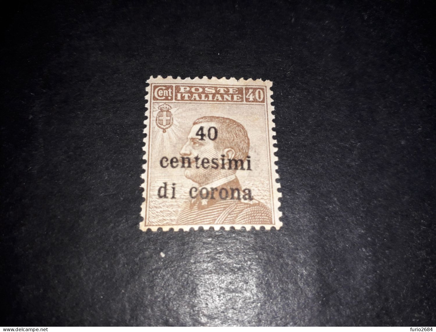 05AL35 UFFICI POSTALI ALL'ESTERO EMISSIONI GENERALI 1919 40 CENT. SU 40 "X" - General Issues