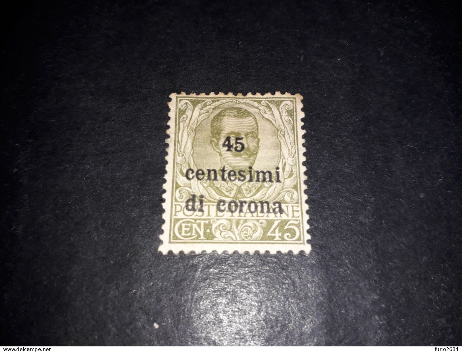 05AL35 UFFICI POSTALI ALL'ESTERO EMISSIONI GENERALI 1919 45 CENT. SU 45 "X" - General Issues