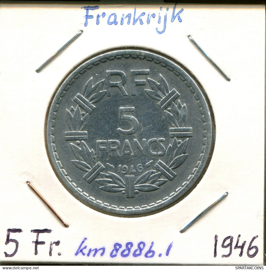 5 FRANCS 1946 FRANCE Coin Provisional Government #AM366 - 5 Francs