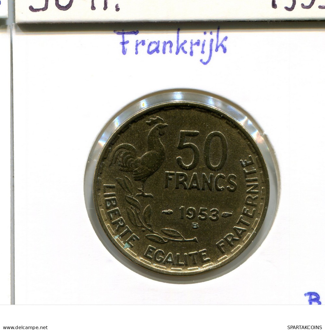 50 FRANCS 1953 B FRANKREICH FRANCE Französisch Münze #AM449.D - 50 Francs