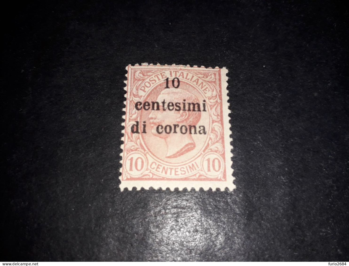 05AL35 UFFICI POSTALI ALL'ESTERO EMISSIONI GENERALI 1919 10 CENT. SU 10 "X" - General Issues