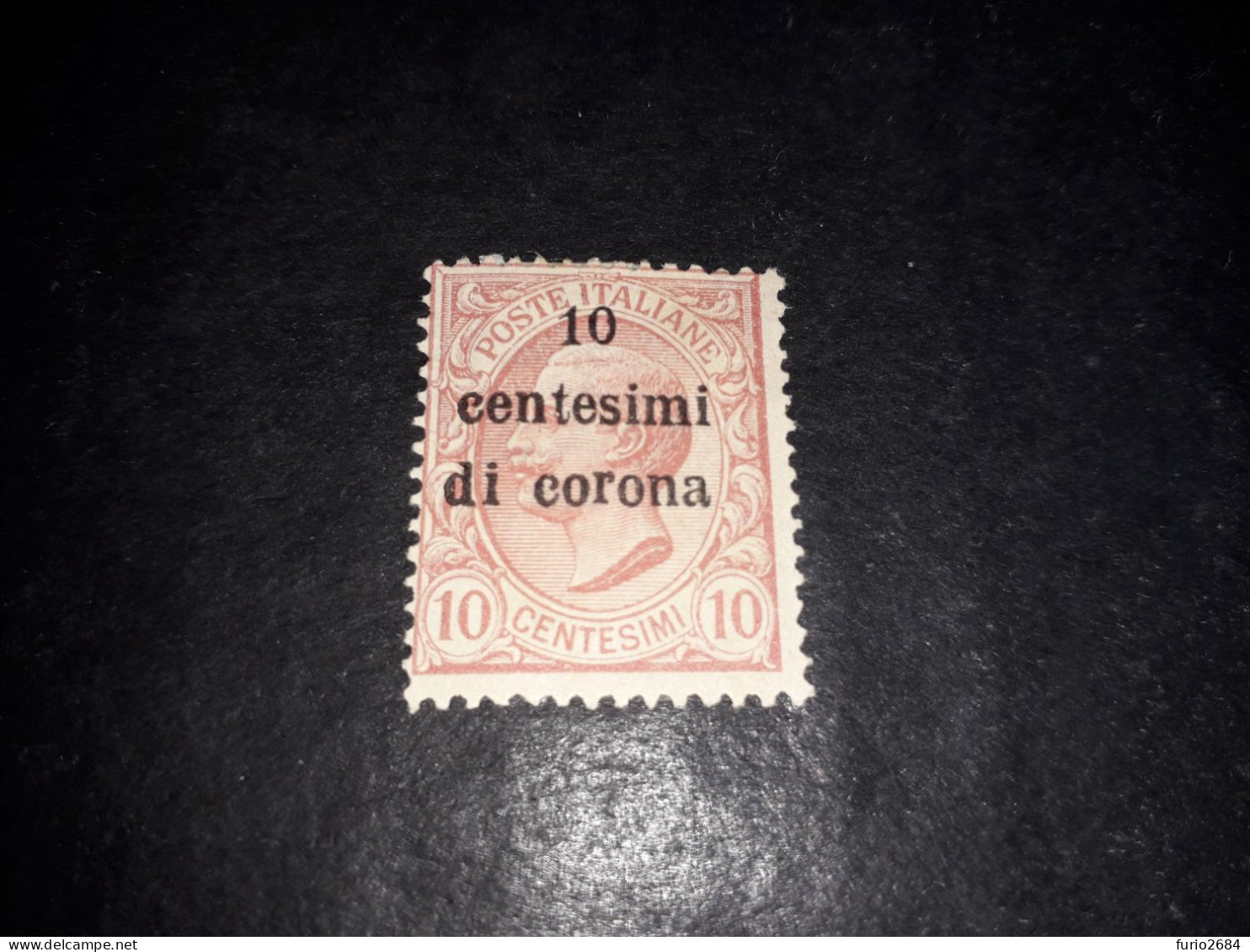 05AL35 UFFICI POSTALI ALL'ESTERO EMISSIONI GENERALI 1919 10 CENT. SU 10 "X" - Emissions Générales