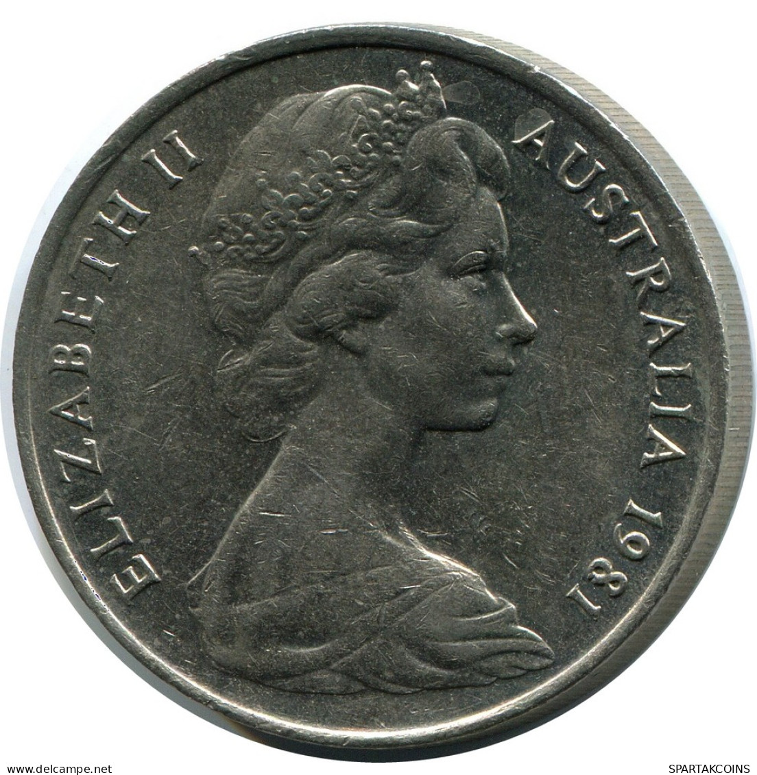 20 CENTS 1981 AUSTRALIEN AUSTRALIA Münze #AR896.D - 20 Cents