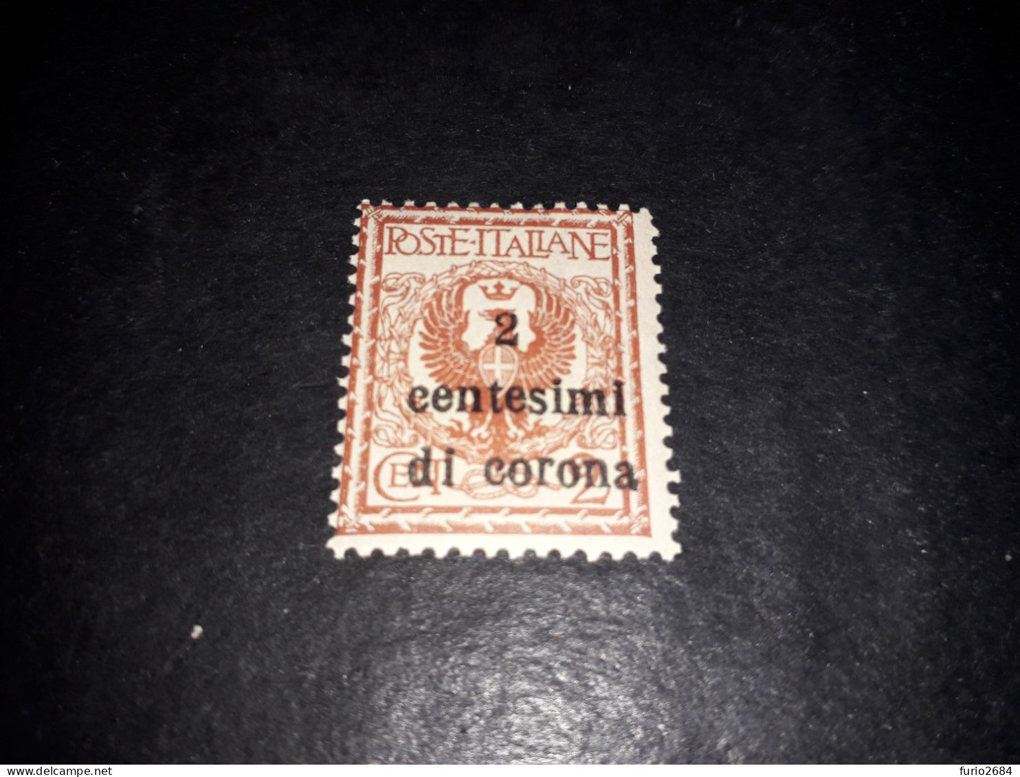 05AL35 UFFICI POSTALI ALL'ESTERO EMISSIONI GENERALI 1919 2 CENT. SU 2 "X" - Algemene Uitgaven