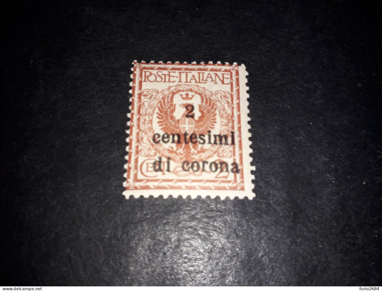 05AL35 UFFICI POSTALI ALL'ESTERO EMISSIONI GENERALI 1919 2 CENT. SU 2 "X" - Algemene Uitgaven