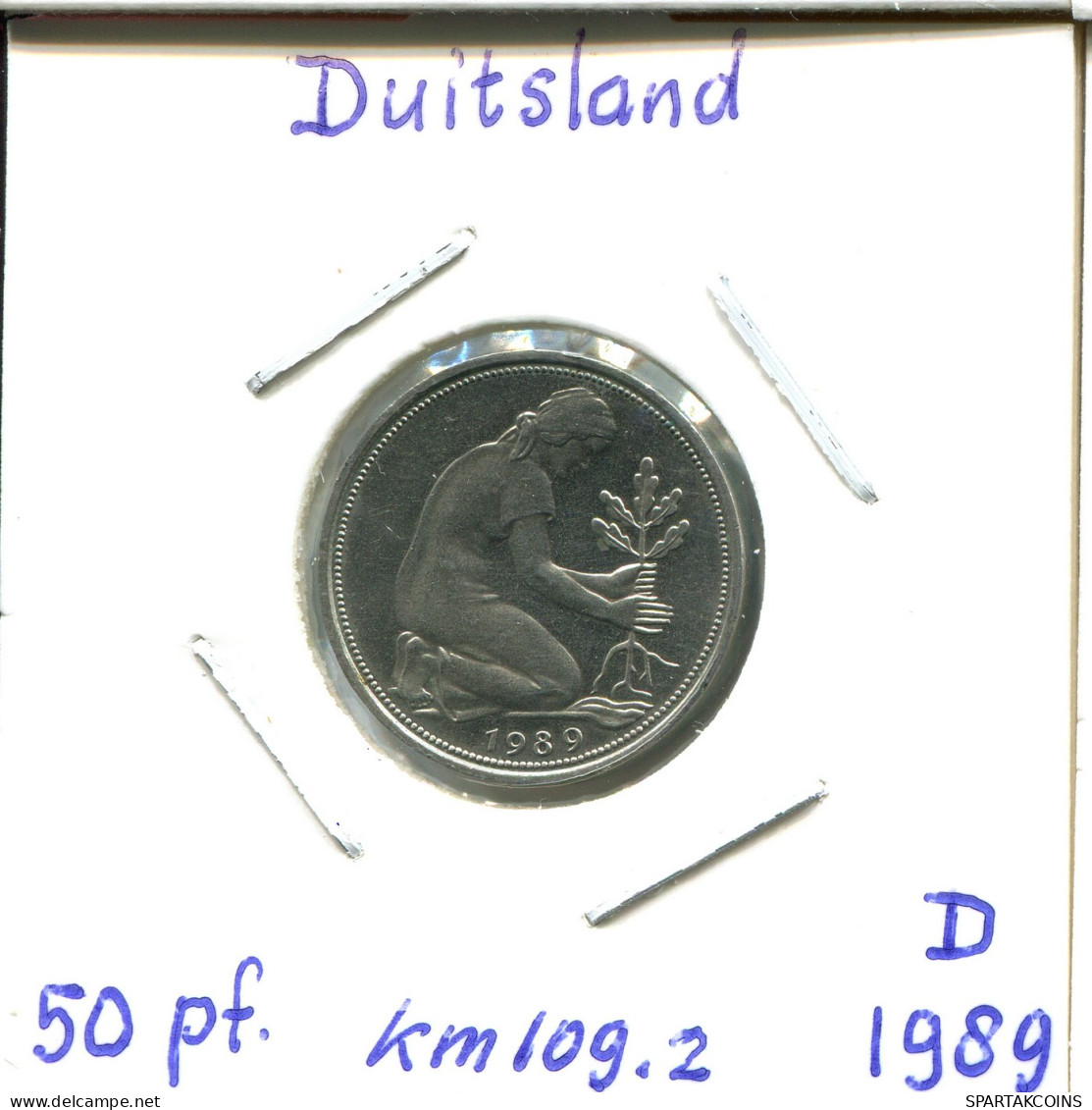 50 PFENNIG 1989 D BRD DEUTSCHLAND Münze GERMANY #DB631.D - 50 Pfennig
