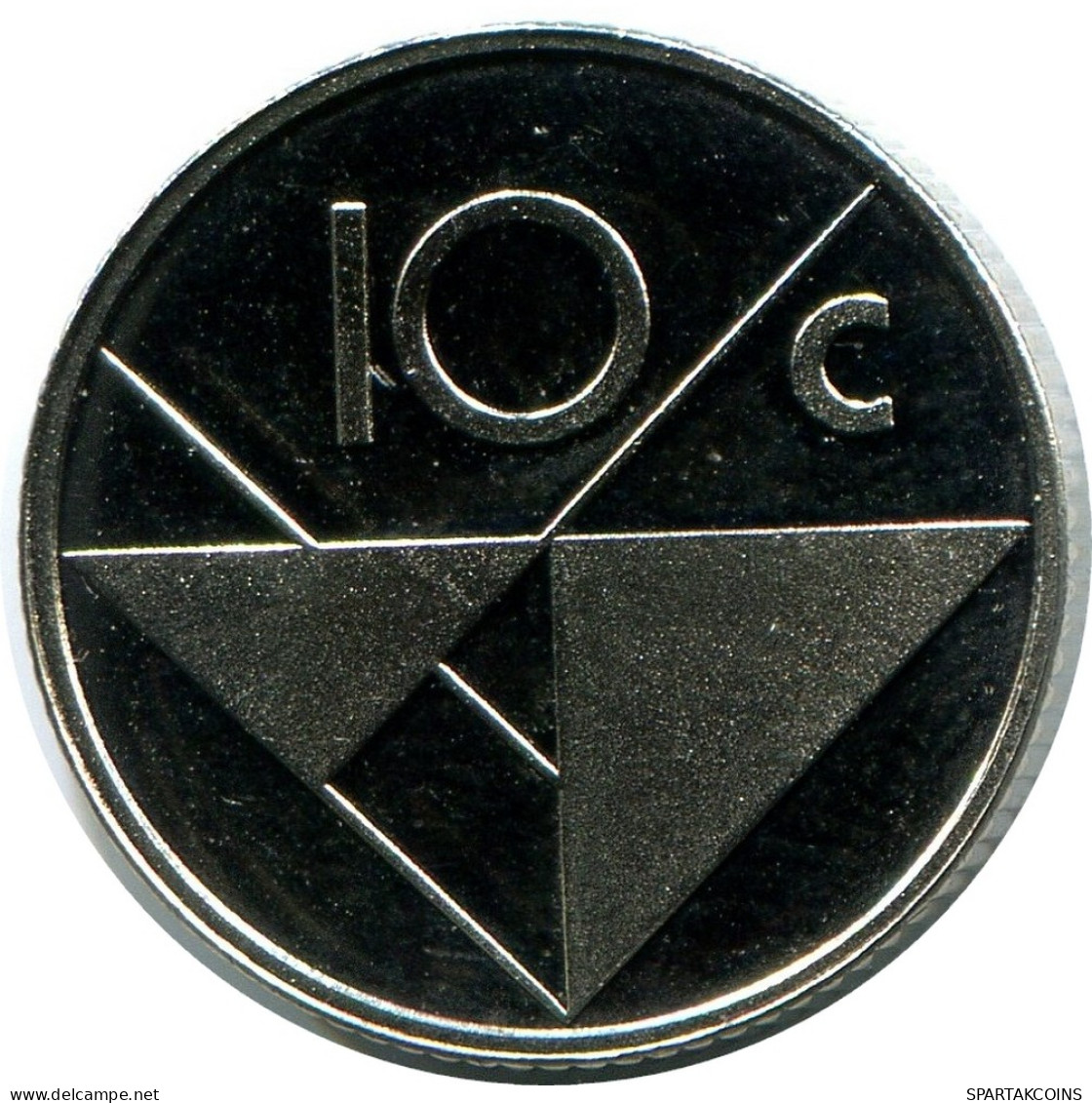 10 CENTS 1992 ARUBA Coin (From BU Mint Set) #AH078.U - Aruba