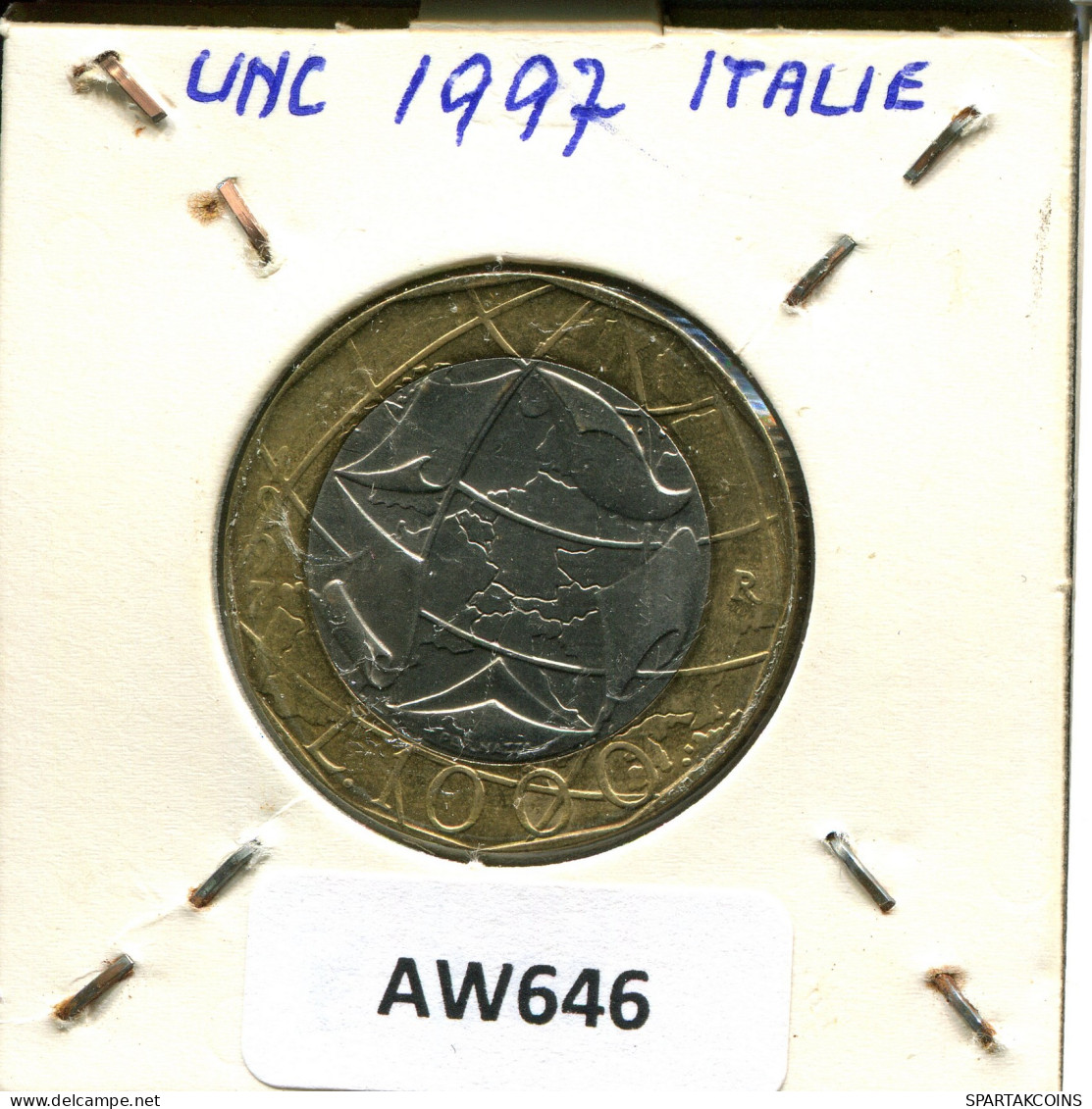 1000 LIRE 1997 R ITALY Coin BIMETALLIC #AW646.U - 1 000 Liras