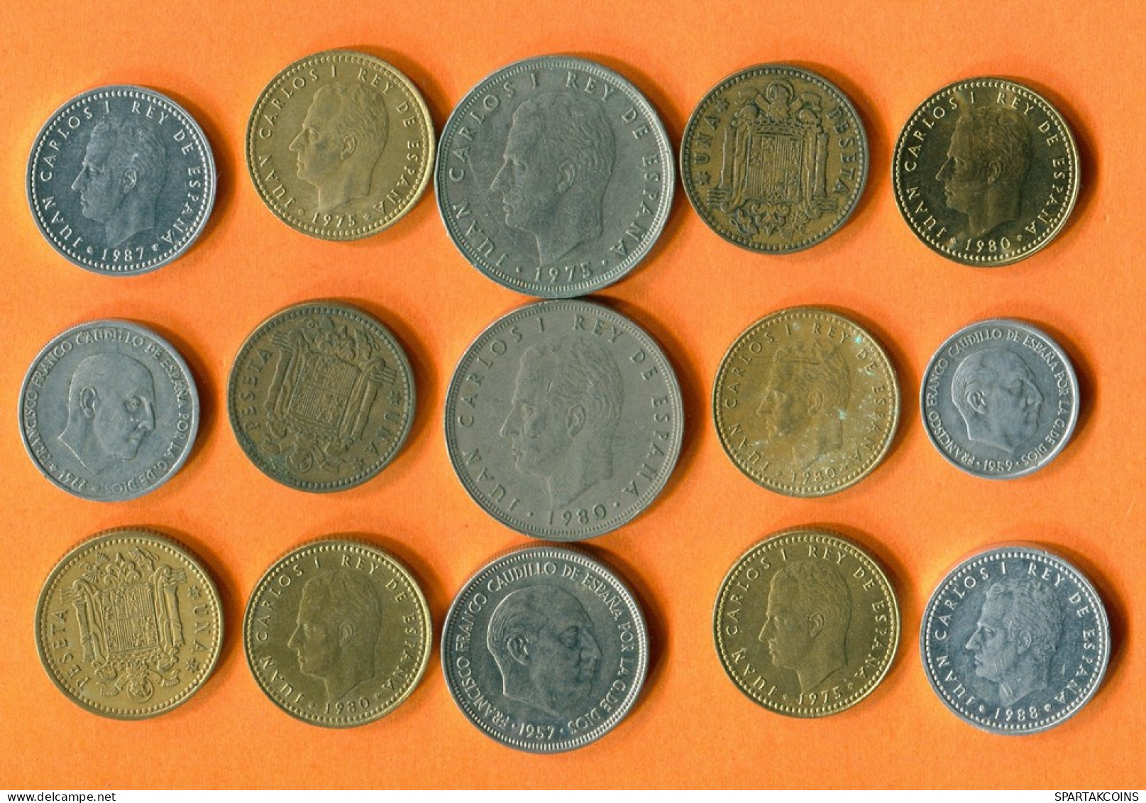 SPAIN Coin SPANISH Coin Collection Mixed Lot #L10235.1.U - Sammlungen