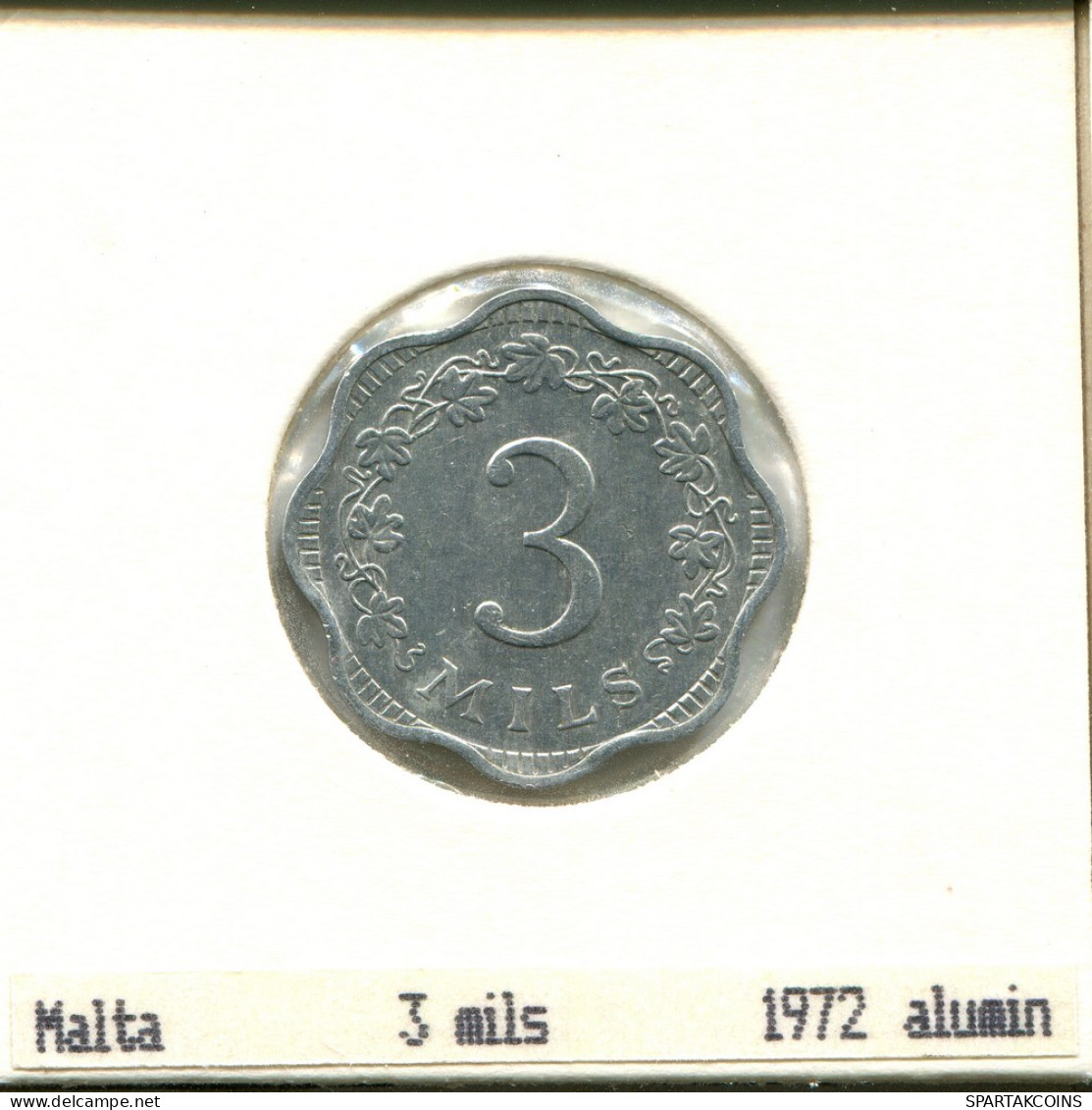 3 MILS 1972 MALTE MALTA Pièce #AS642.F - Malte