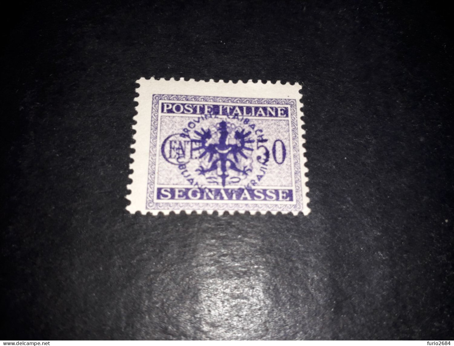 05AL35 REGNO D'ITALIA OCCUPAZIONE STRANIERA 1944 SEGNATASSE 50 CENT. SOPRASTAMPA "X" - Yugoslavian Occ.: Istria