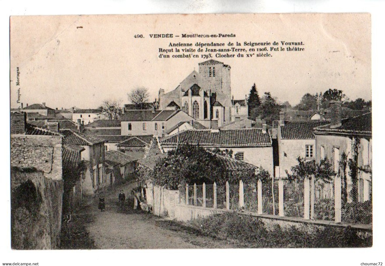 (85) 1305, Mouilleron En Pareds, Poupin 496, Ancienne Dépendance De La Seignerie De Vouvant, état - Mouilleron En Pareds