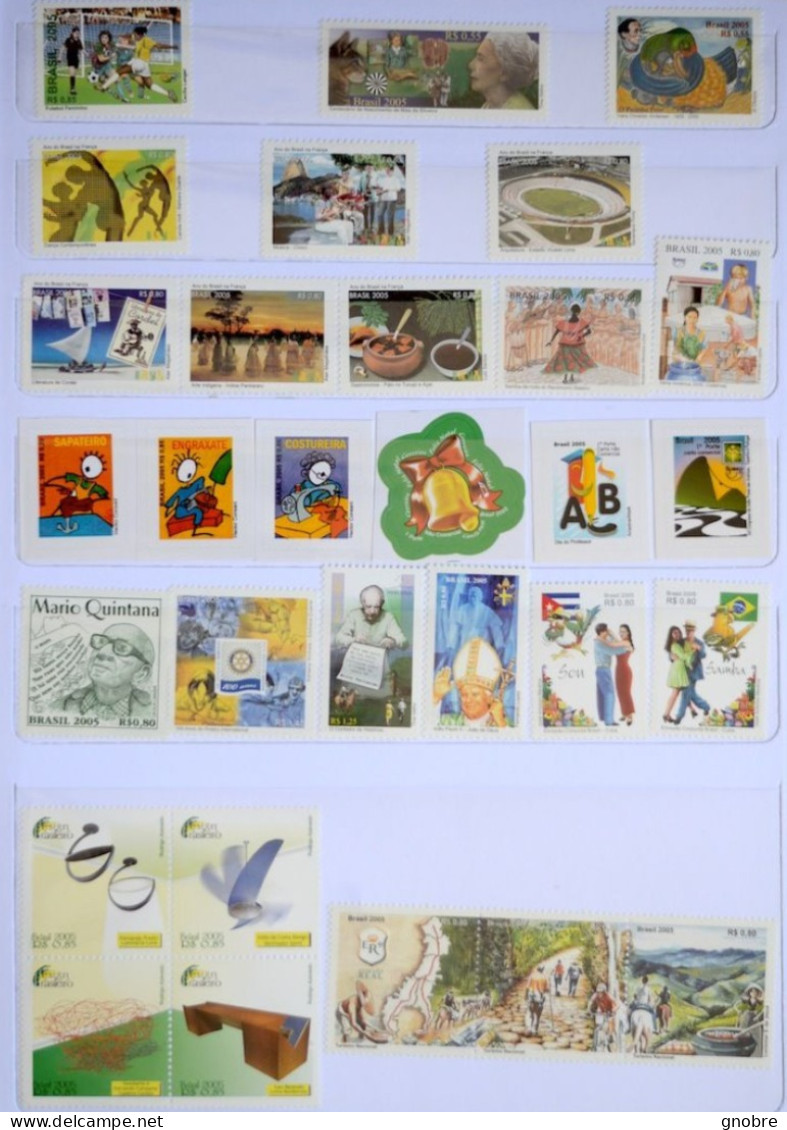 BRAZIL STAMP COLLECTION 2005 FULL SET NEW - Colecciones & Series