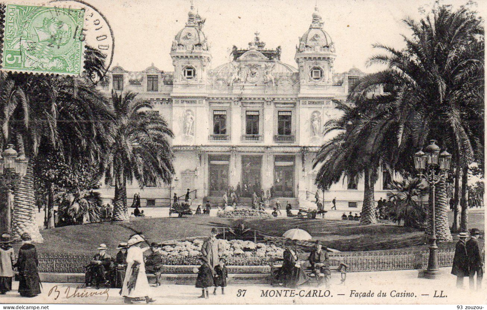 MONTE CARLO. Facade Du Casino, Animée.. Carte Impeccable. - Monte-Carlo
