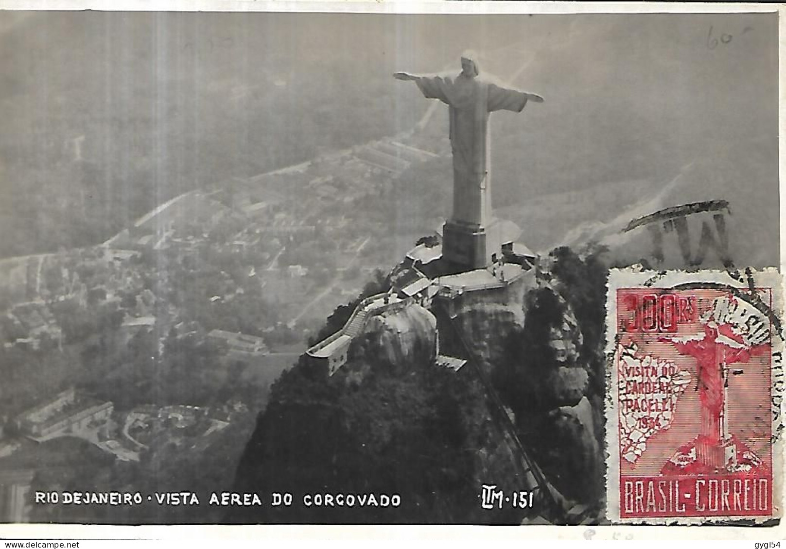 BRESIL  Carte Maximumdu 04 X 1935  Rio De Janeiro  Vista Aerea  Do  Corcovado - Maximumkaarten