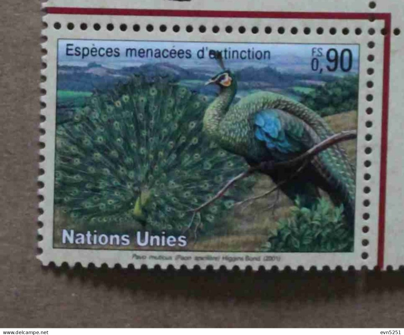 Ge01-01 : Nations-Unies (Genève) - Protection De La Nature, Paon Spicifère - Unused Stamps