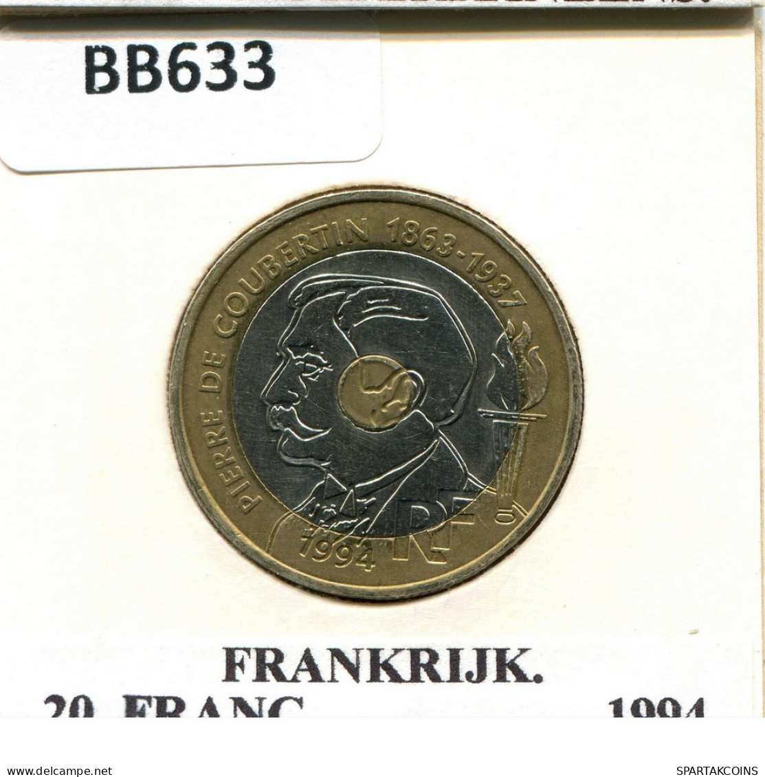 20 FRANCS 1994 FRANCE Pièce BIMETALLIC #BB633.F - 20 Francs