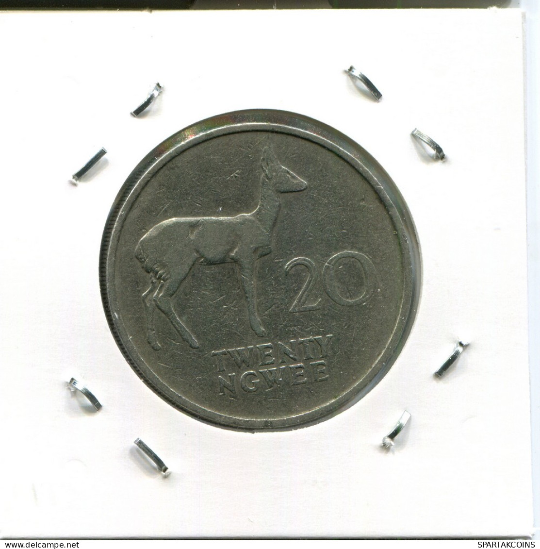 20 NGWEE 1968 ZAMBIA Moneda #AN697.E - Zambia