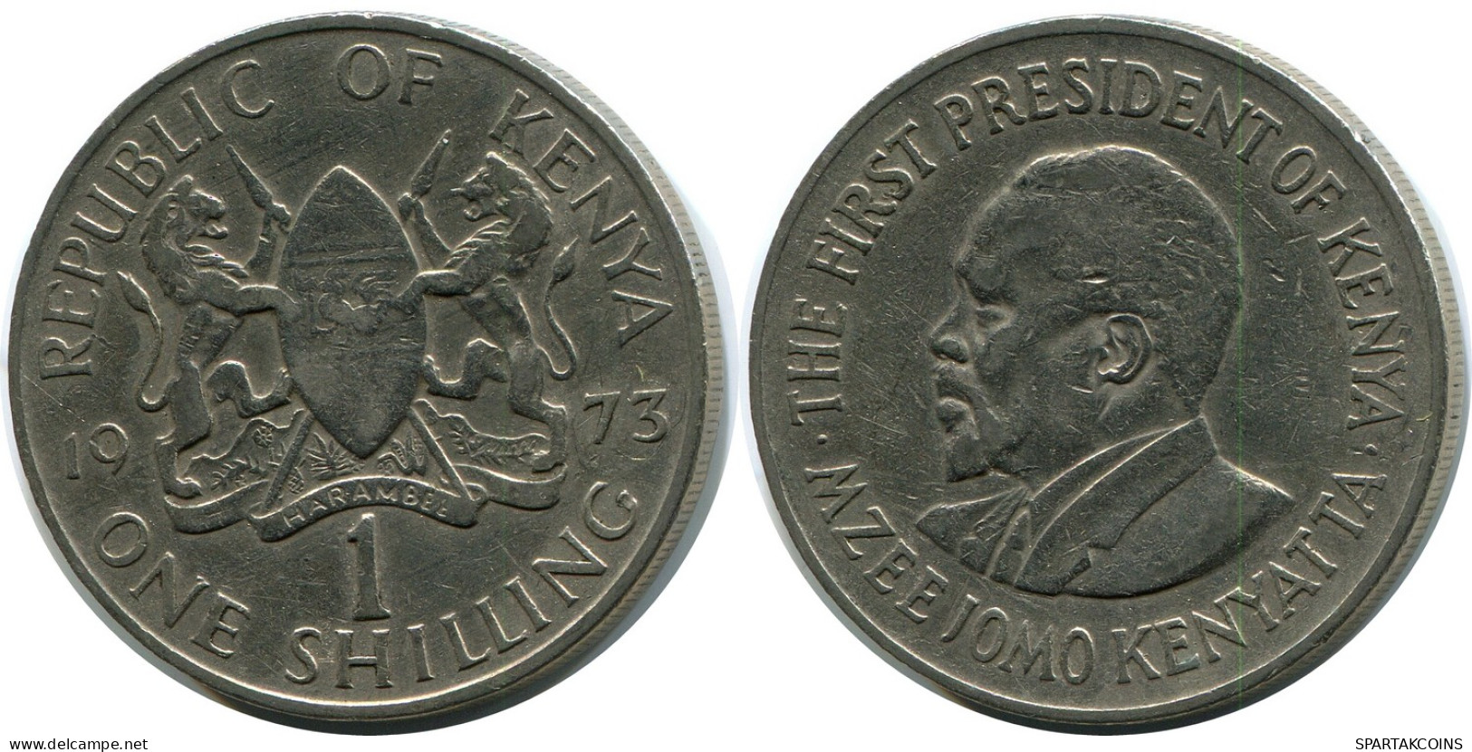 1 SHILLING 1973 KENYA Pièce #AZ189.F - Kenia