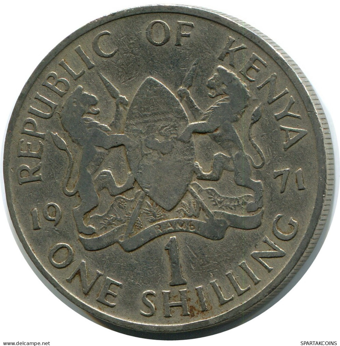 1 SHILLING 1971 KENYA Pièce #AZ187.F - Kenia