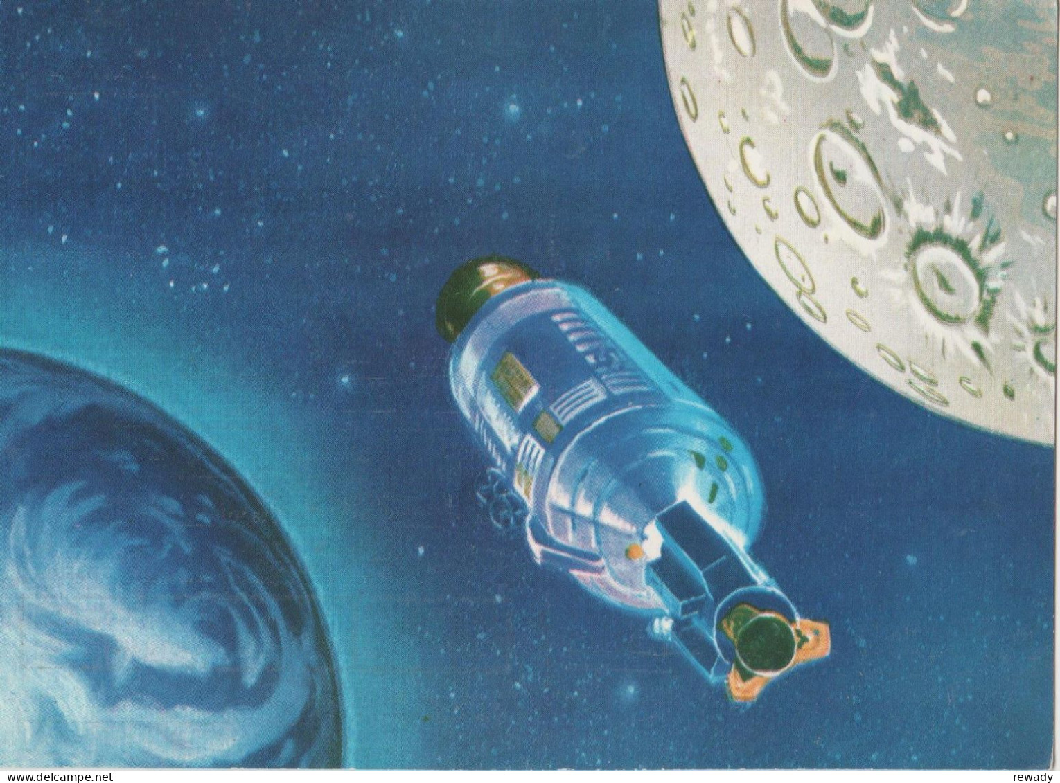 Cosmos - Apollo Spacecraft In Circumlunar Orbit - Nava Spatiala Apollo Pe Orbita Circumlunara - Espace