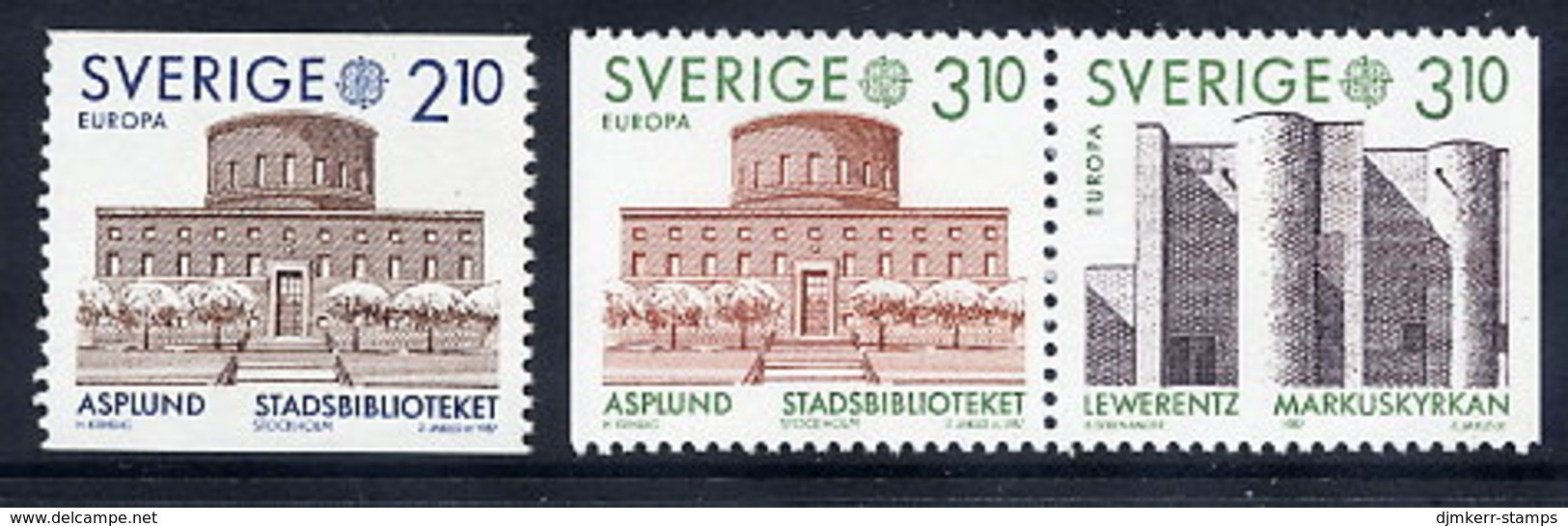 SWEDEN 1987 Europa: Architecture MNH / **.  Michel 1428-30 - Neufs