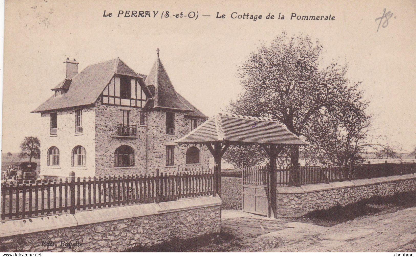 78. LE PERRAY.  CPA. LE COTTAGE DE LA POMMERAIE. ANNÉE 1930 + TEXTE - Le Perray En Yvelines
