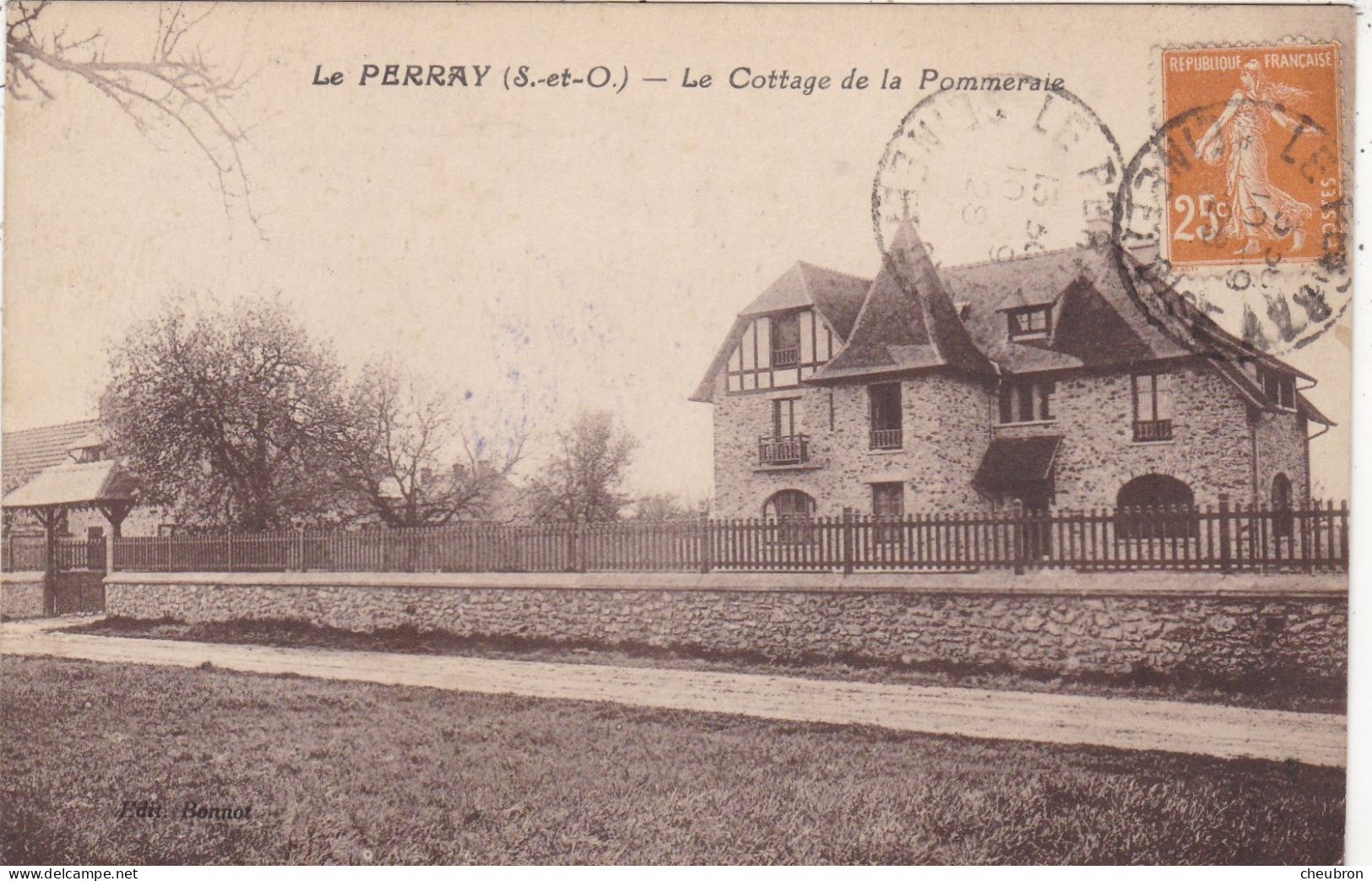 78. LE PERRAY.  CPA. LE COTTAGE DE LA POMMERAIE. ANNÉE 1929 + TEXTE - Le Perray En Yvelines
