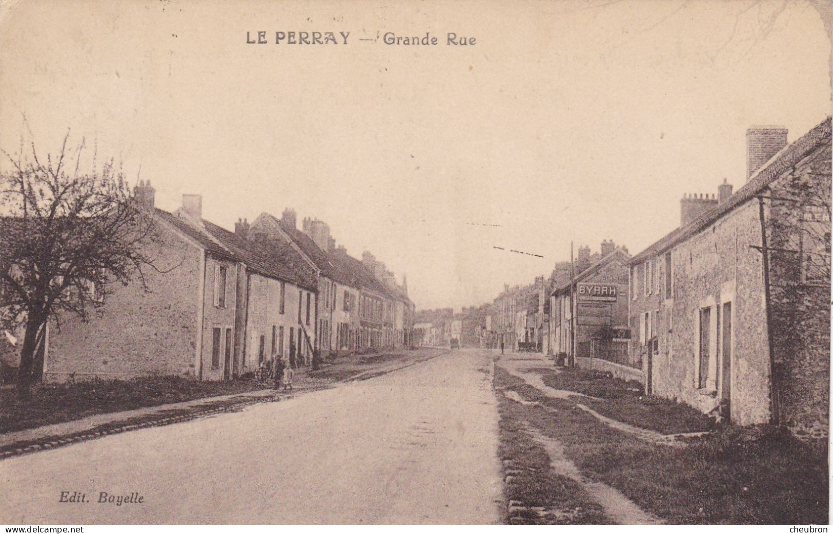 78. LE PERRAY.  CPA. GRANDE RUE. ANNÉE 1931 + TEXTE - Le Perray En Yvelines