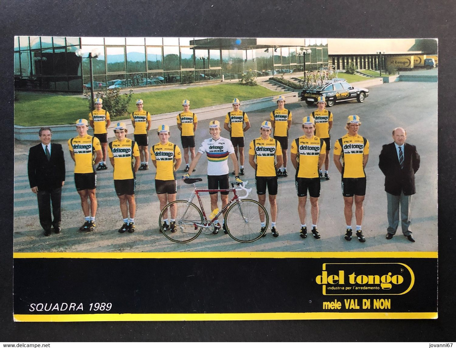 Del Tongo - 1989 - Team -  Carte / Card - Cyclist - Cyclisme - Ciclismo - Wielrennen - Cyclisme