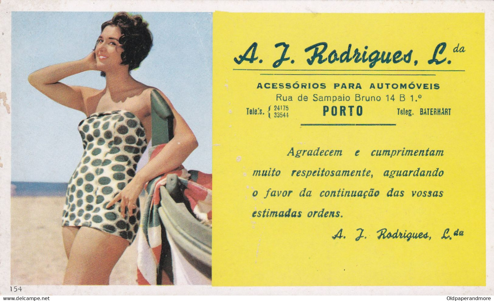 PORTUGAL -  PORTO - MATA BORRÃO - BLOTTER - ADVERTISING - CINEMA - ACTRESS - Kino & Theater